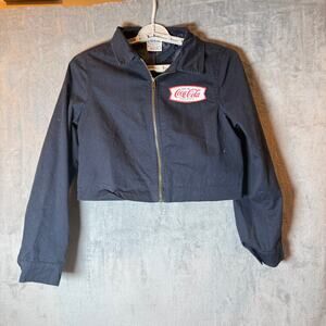 Vintage Coca Cola Jacket Red Kap Cropped Workwear Jacket Navy Women XS Small